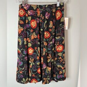 LuLaRoe Madison Floral Skirt - Black, Red, Orange, Green, Purple
